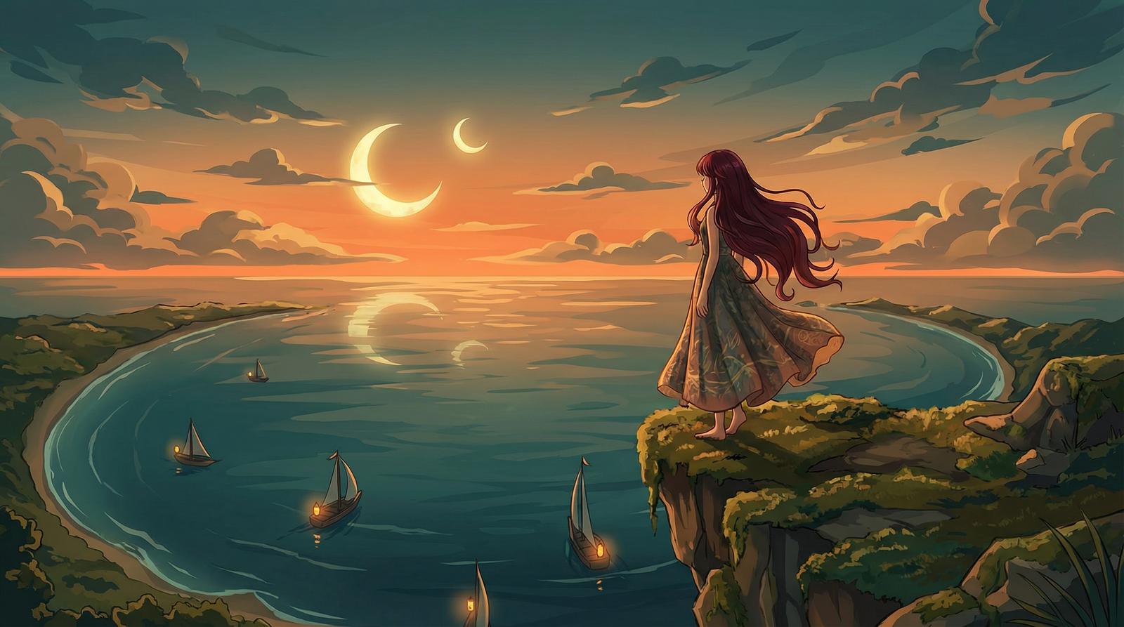 四虎视频原创动漫短片-月湾少女